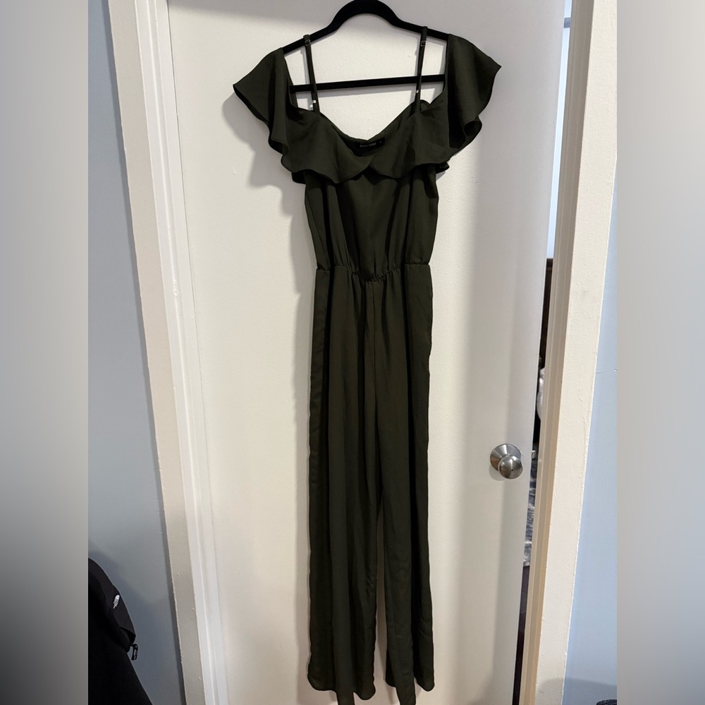 Forest green pant jumpsuit by Beau Tissu